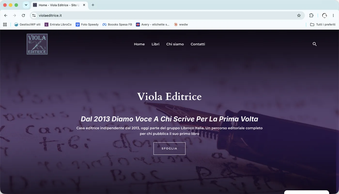 Anteprima della home del sito Viola Editrice